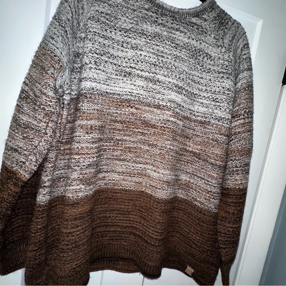 Men's Original Weatherproof Vintage Brown Ombre Sweater - Large - Picture 2 of 7